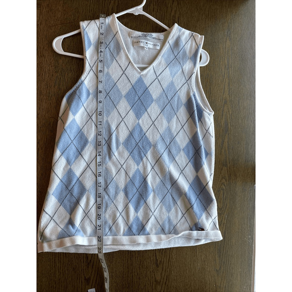 Tommy Hilfiger Golf Vintage Preppy Light Blue vest womans Medium - Picture 8 of 10